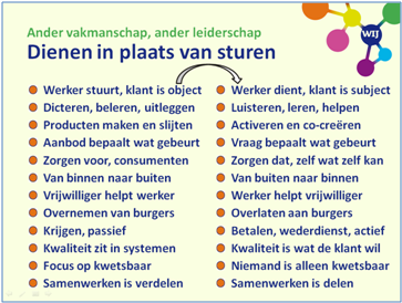 Dienen in plaats van sturen